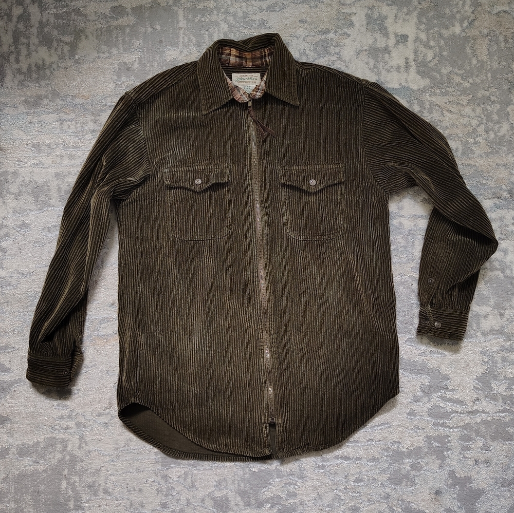 Vintage Olive Green Corduroy Shacket